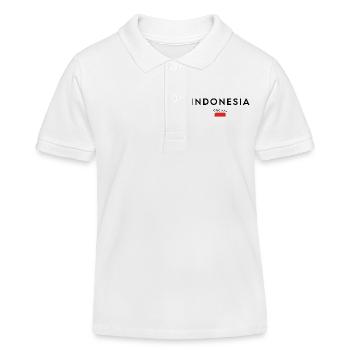 Fierté indonésienne, design minimaliste et élégant - Polo enfant bio Stanley/Stella - blanc - Devant