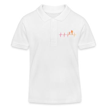 Father and Daughter Sunset Heartbeat Dad Daughter - Kids Organic Polo Shirt by Stanley/Stella - white - Front