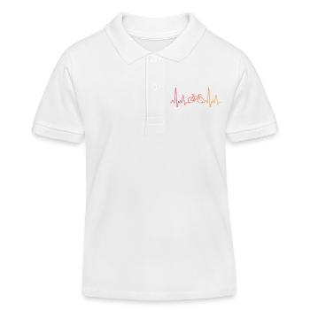 Sonnenuntergang Radfahren Herzschlag Radfahren - Kinder Organic Poloshirt Mini Sprinter von Stanley/Stella - Weiß - Vorne