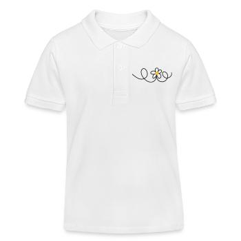 Blume - Kinder Organic Poloshirt Mini Sprinter von Stanley/Stella - Weiß - Vorne