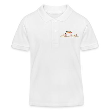 Gent minimalistische Skyline Trikolore - Kinder Organic Poloshirt Mini Sprinter von Stanley/Stella - Weiß - Vorne