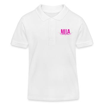 MIA décoré - Polo enfant bio Stanley/Stella - blanc - Devant