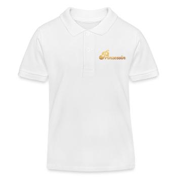 Princesse Gold Girl Luxe Choyé Cool Citations - Polo enfant bio Stanley/Stella - blanc - Devant