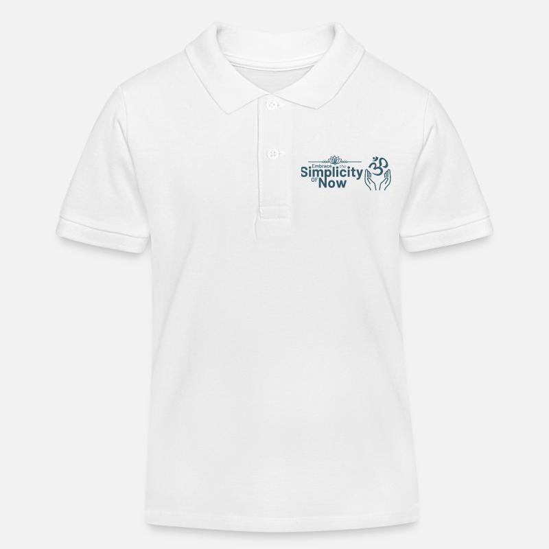 Embrassez la simplicité du présent - Polo enfant bio Stanley/Stella - blanc