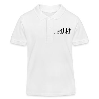 Entwicklung des Waldhornisten - Kinder Organic Poloshirt Mini Sprinter von Stanley/Stella - Weiß - Vorne