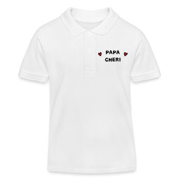 FROHER VATERTAG. PAPA. VATERTAG. VATER - Kinder Organic Poloshirt Mini Sprinter von Stanley/Stella - Weiß - Vorne