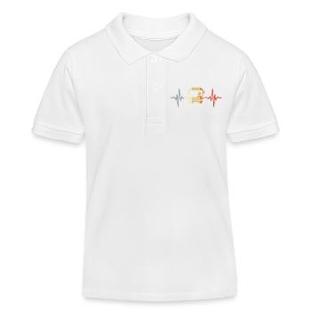 Palpitations cardiaques, chauffeur de bus - Polo enfant bio Stanley/Stella - blanc - Devant