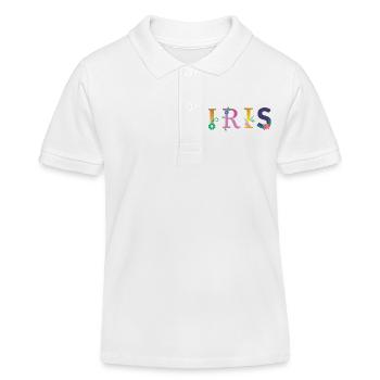 IRIS Name mit Blumen geschmückt - Kinder Organic Poloshirt Mini Sprinter von Stanley/Stella - Weiß - Vorne