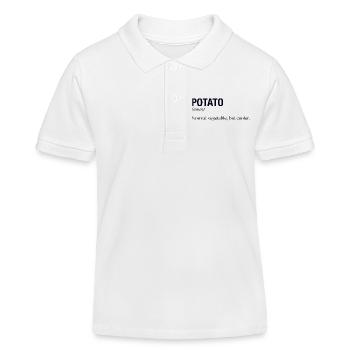 POTATO Kartoffel - Kinder Organic Poloshirt Mini Sprinter von Stanley/Stella - Weiß - Vorne