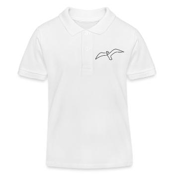 Vogel Skizze – elegantes Motiv für Naturfreunde - Kinder Organic Poloshirt Mini Sprinter von Stanley/Stella - Weiß - Vorne