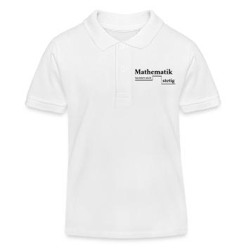 Mathematik fasziniert - Kinder Organic Poloshirt Mini Sprinter von Stanley/Stella - Weiß - Vorne