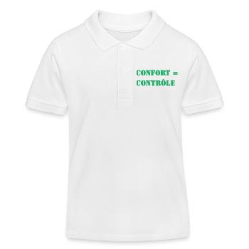 CONFORT = CONTRÔLE - Polo enfant bio Stanley/Stella - blanc - Devant