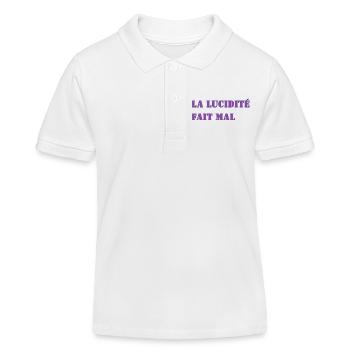 LUZIDITÄT TUT WEH - Kinder Organic Poloshirt Mini Sprinter von Stanley/Stella - Weiß - Vorne