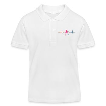 Boulderer Herzschlag Boulder Bouldern - Kinder Organic Poloshirt Mini Sprinter von Stanley/Stella - Weiß - Vorne