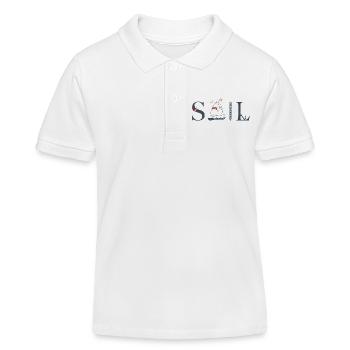 SAIL – Maritime Typography Design - Kids Organic Polo Shirt by Stanley/Stella - white - Front
