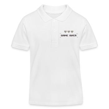 Game Over - Spiel vorbei - Kinder Organic Poloshirt Mini Sprinter von Stanley/Stella - Weiß - Vorne