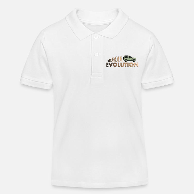 Defender 90 Evolution - Polo enfant bio Stanley/Stella - blanc
