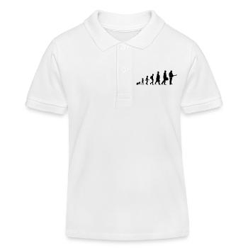 Entwicklung des Gitarristen - Kinder Organic Poloshirt Mini Sprinter von Stanley/Stella - Weiß - Vorne