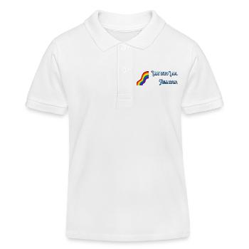 Ich bin, was ich bin - Kinder Organic Poloshirt Mini Sprinter von Stanley/Stella - Weiß - Vorne
