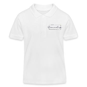 🙏Zum Gottesdienst gemacht – Psalm 95,1 Christliches T-Shirt - Kinder Organic Poloshirt Mini Sprinter von Stanley/Stella - Weiß - Vorne