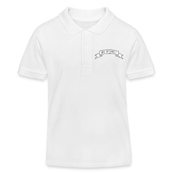 99% OPTIMIST Banderole - Kinder Organic Poloshirt Mini Sprinter von Stanley/Stella - Weiß - Vorne