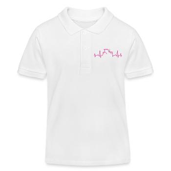 KARDIOGRAMM TRAKTOR Magenta - Kinder Organic Poloshirt Mini Sprinter von Stanley/Stella - Weiß - Vorne