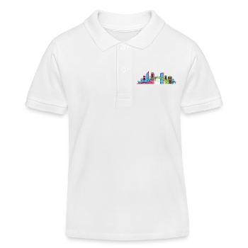 Sydney City Skyline Opera House Bridge Line Art - Kids Organic Polo Shirt by Stanley/Stella - white - Front