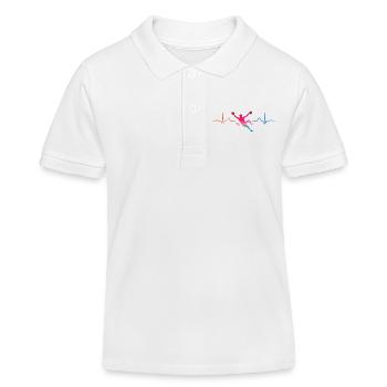 Boulderer Herzschlag Boulder Bouldern - Kinder Organic Poloshirt Mini Sprinter von Stanley/Stella - Weiß - Vorne