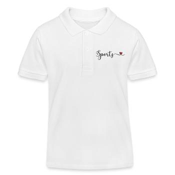 Ich liebe Sports Sports Heart - Kinder Organic Poloshirt Mini Sprinter von Stanley/Stella - Weiß - Vorne