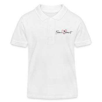 Team Bride Heart Hen Party - Kids Organic Polo Shirt by Stanley/Stella - white - Front