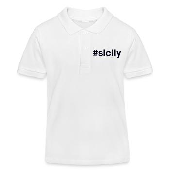 SICILY Hashtag - Kids Organic Polo Shirt by Stanley/Stella - white - Front