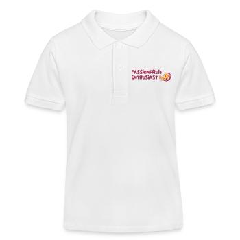 Passionsfrucht Enthusiast - Kinder Organic Poloshirt Mini Sprinter von Stanley/Stella - Weiß - Vorne
