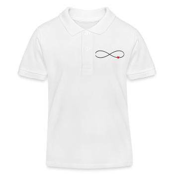 coeur Infinity amour sans fin - Polo enfant bio Stanley/Stella - blanc - Devant