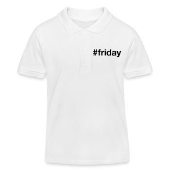 FREITAG Hashtag friday - Kids Organic Polo Shirt by Stanley/Stella - white - Front