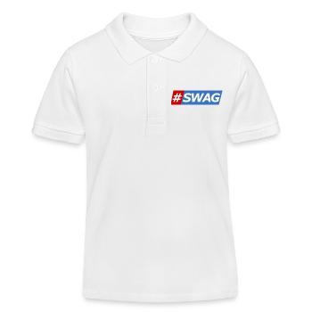 SWAG Block Colors Hashtag - Kinder Organic Poloshirt Mini Sprinter von Stanley/Stella - Weiß - Vorne