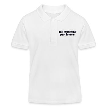 Espresso Italia Italien - Kinder Organic Poloshirt Mini Sprinter von Stanley/Stella - Weiß - Vorne