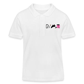 Kletterlogo Boulderemblem Kletterschuhe Bürste - Kinder Organic Poloshirt Mini Sprinter von Stanley/Stella - Weiß - Vorne