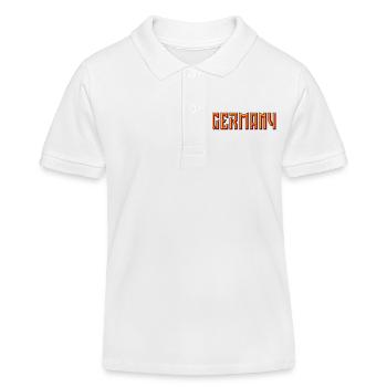 Germany Schriftzug (Relief / 3D / 3C) - Kinder Organic Poloshirt Mini Sprinter von Stanley/Stella - Weiß - Vorne