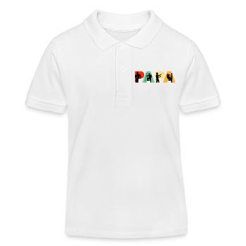 Papa Électricien Sparky Silhouette rétro - Polo enfant bio Stanley/Stella - blanc - Devant