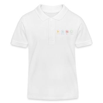 Achtsamkeit, Momente, Erinnerungen, Glück - Kinder Organic Poloshirt Mini Sprinter von Stanley/Stella - Weiß - Vorne