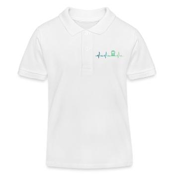 LKW-Fahrer Herzschlag-LKW - Kinder Organic Poloshirt Mini Sprinter von Stanley/Stella - Weiß - Vorne