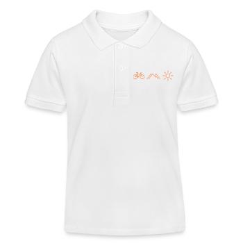 Soleil des montagnes cyclables - Polo enfant bio Stanley/Stella - blanc - Devant
