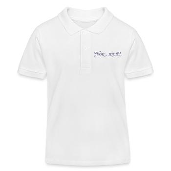 Non, merci – Minimalisme français - Polo enfant bio Stanley/Stella - blanc - Devant