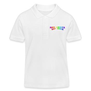 Make America Gay Again - Kinder Organic Poloshirt Mini Sprinter von Stanley/Stella - Weiß - Vorne