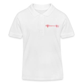 Rendsburger Hochbrücke Scribble Design – RD Skylin - Kinder Organic Poloshirt Mini Sprinter von Stanley/Stella - Weiß - Vorne