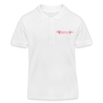 Rendsburg Hochbrücke – Typografie Scribble Design  - Kinder Organic Poloshirt Mini Sprinter von Stanley/Stella - Weiß - Vorne