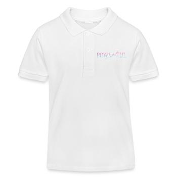 Powherful Frauen Power - Kinder Organic Poloshirt Mini Sprinter von Stanley/Stella - Weiß - Vorne