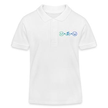 Idée cadeau pour un vélo de route avec vélo de route - Polo enfant bio Stanley/Stella - blanc - Devant