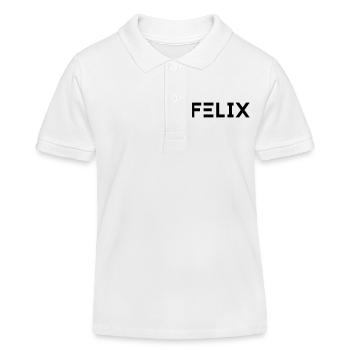First name Felix - Kids Organic Polo Shirt by Stanley/Stella - white - Front