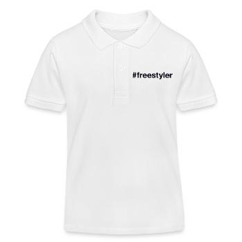 FREESTYLER Hashtag - Kinder Organic Poloshirt Mini Sprinter von Stanley/Stella - Weiß - Vorne